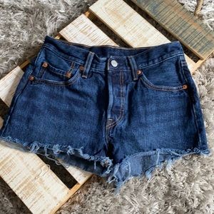 Levi’s 501 denim frayed shorts